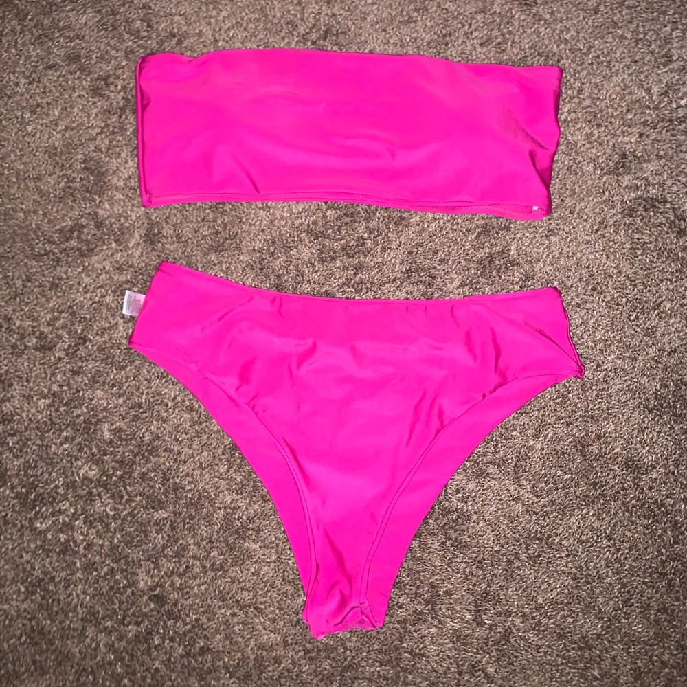 Pink two piece bikini